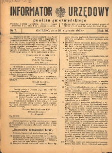 Informator Urzędowy Powiatu Gnieźnieńskiego 1937.01.30 R.86 Nr7