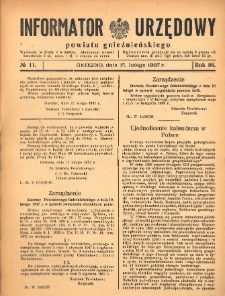 Informator Urzędowy Powiatu Gnieźnieńskiego 1937.02.17 R.86 Nr11