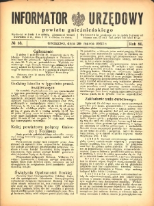 Informator Urzędowy Powiatu Gnieźnieńskiego 1937.03.20 R.86 Nr18