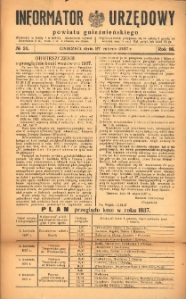 Informator Urzędowy Powiatu Gnieźnieńskiego 1937.03.27 R.86 Nr20