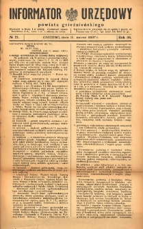 Informator Urzędowy Powiatu Gnieźnieńskiego 1937.03.31 R.86 Nr21