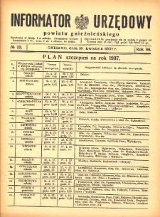Informator Urzędowy Powiatu Gnieźnieńskiego 1937.04.10 R.86 Nr23