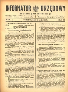 Informator Urzędowy Powiatu Gnieźnieńskiego 1937.05.04 R.86 Nr30