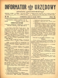 Informator Urzędowy Powiatu Gnieźnieńskiego 1937.05.04 R.86 Nr30