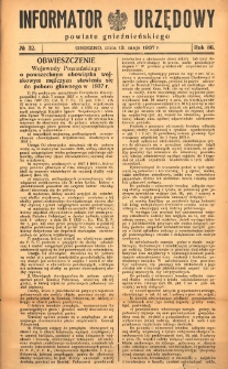 Informator Urzędowy Powiatu Gnieźnieńskiego 1937.05.13 R.86 Nr32