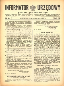 Informator Urzędowy Powiatu Gnieźnieńskiego 1937.06.02 R.86 Nr35