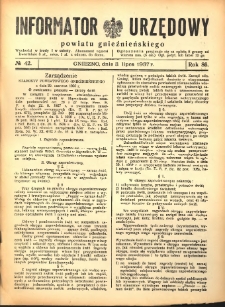 Informator Urzędowy Powiatu Gnieźnieńskiego 1937.07.03 R.86 Nr42