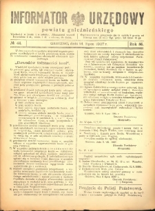 Informator Urzędowy Powiatu Gnieźnieńskiego 1937.07.14 R.86 Nr44