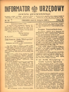 Informator Urzędowy Powiatu Gnieźnieńskiego 1937.08.21 R.86 Nr52
