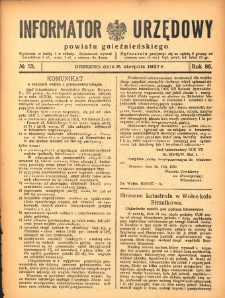 Informator Urzędowy Powiatu Gnieźnieńskiego 1937.08.25 R.86 Nr53