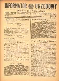 Informator Urzędowy Powiatu Gnieźnieńskiego 1937.09.18 R.86 Nr59