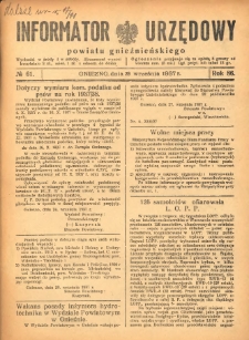 Informator Urzędowy Powiatu Gnieźnieńskiego 1937.09.29 R.86 Nr61