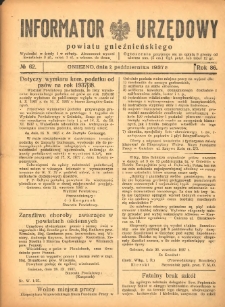Informator Urzędowy Powiatu Gnieźnieńskiego 1937.10.02 R.86 Nr62
