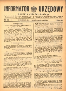 Informator Urzędowy Powiatu Gnieźnieńskiego 1937.10.09 R.86 Nr64
