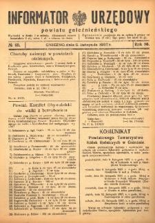 Informator Urzędowy Powiatu Gnieźnieńskiego 1937.11.06 R.86 Nr69