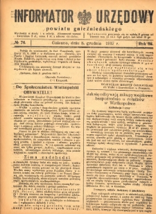 Informator Urzędowy Powiatu Gnieźnieńskiego 1937.12.08 R.86 Nr76