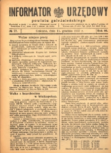 Informator Urzędowy Powiatu Gnieźnieńskiego 1937.12.11 R.86 Nr77