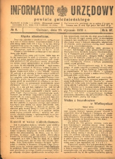 Informator Urzędowy Powiatu Gnieźnieńskiego 1938.01.29 R.87 Nr8