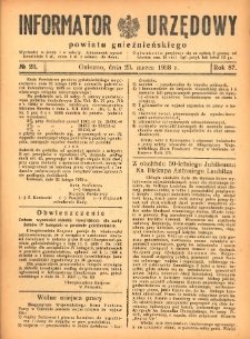 Informator Urzędowy Powiatu Gnieźnieńskiego 1938.03.23 R.87 Nr23