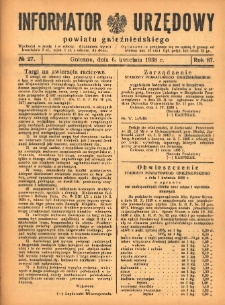 Informator Urzędowy Powiatu Gnieźnieńskiego 1938.04.06 R.87 Nr27