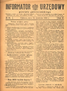 Informator Urzędowy Powiatu Gnieźnieńskiego 1938.04.13 R.87 Nr29