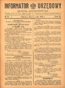 Informator Urzędowy Powiatu Gnieźnieńskiego 1938.05.21 R.87 Nr37