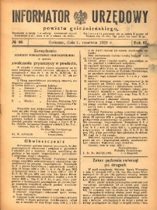 Informator Urzędowy Powiatu Gnieźnieńskiego 1938.06.01 R.87 Nr40