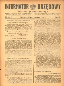 Informator Urzędowy Powiatu Gnieźnieńskiego 1938.06.04 R.87 Nr41