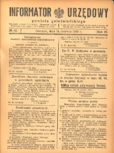 Informator Urzędowy Powiatu Gnieźnieńskiego 1938.06.15 R.87 Nr42