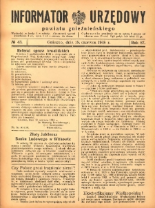 Informator Urzędowy Powiatu Gnieźnieńskiego 1938.06.18 R.87 Nr43