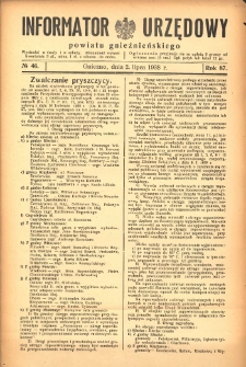 Informator Urzędowy Powiatu Gnieźnieńskiego 1938.07.02 R.87 Nr46