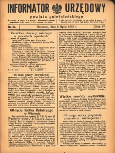 Informator Urzędowy Powiatu Gnieźnieńskiego 1938.07.06 R.87 Nr47