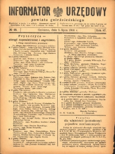 Informator Urzędowy Powiatu Gnieźnieńskiego 1938.07.09 R.87 Nr48