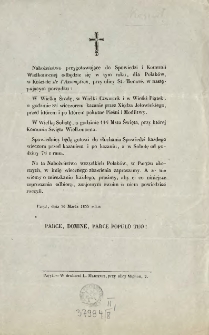 [Zaproszenie Inc.:] " Nabożeństwo przygotowujące do Spowiedzi i Kommunii Wielkanocnej ..."
