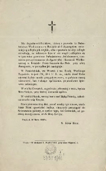 [Zaproszenie Inc.:] " Dla dogodności Polak&oacute;w, kt&oacute;rzy z powodu że Nabożeństwa Wielkanocne ..."