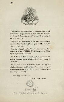 [Zaproszenie Inc.:] " Nabożeństwo przygotowujące do Spowiedzi i Komunii Wielkanocnej ..."