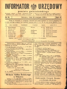 Informator Urzędowy Powiatu Gnieźnieńskiego 1938.08.13 R.87 Nr56