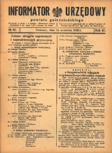 Informator Urzędowy Powiatu Gnieźnieńskiego 1938.09.14 R.87 Nr62