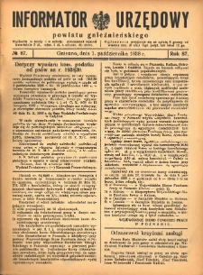 Informator Urzędowy Powiatu Gnieźnieńskiego 1938.10.01 R.87 Nr67