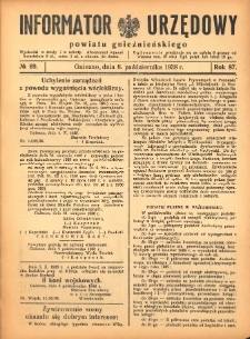 Informator Urzędowy Powiatu Gnieźnieńskiego 1938.10.08 R.87 Nr69