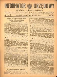 Informator Urzędowy Powiatu Gnieźnieńskiego 1938.10.12 R.87 Nr70