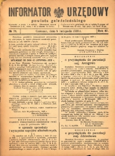 Informator Urzędowy Powiatu Gnieźnieńskiego 1938.11.05 R.87 Nr76