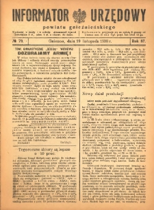 Informator Urzędowy Powiatu Gnieźnieńskiego 1938.11.19 R.87 Nr79