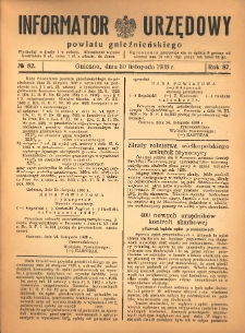 Informator Urzędowy Powiatu Gnieźnieńskiego 1938.11.30 R.87 Nr82