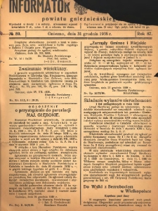 Informator Urzędowy Powiatu Gnieźnieńskiego 1938.12.31 R.87 Nr89