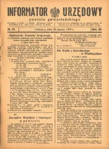Informator Urzędowy Powiatu Gnieźnieńskiego 1939.03.29 R.88 Nr23