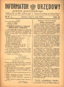 Informator Urzędowy Powiatu Gnieźnieńskiego 1939.05.31 R.88 Nr39
