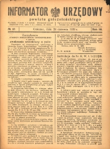 Informator Urzędowy Powiatu Gnieźnieńskiego 1939.06.24 R.88 Nr46