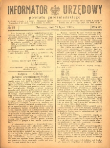 Informator Urzędowy Powiatu Gnieźnieńskiego 1939.07.19 R.88 Nr53