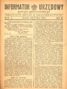 Informator Urzędowy Powiatu Gnieźnieńskiego 1939.07.26 R.88 Nr55